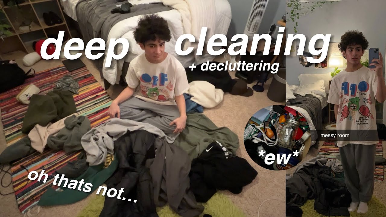 cleaning + decluttering my room because my mom told me to | clean with me
