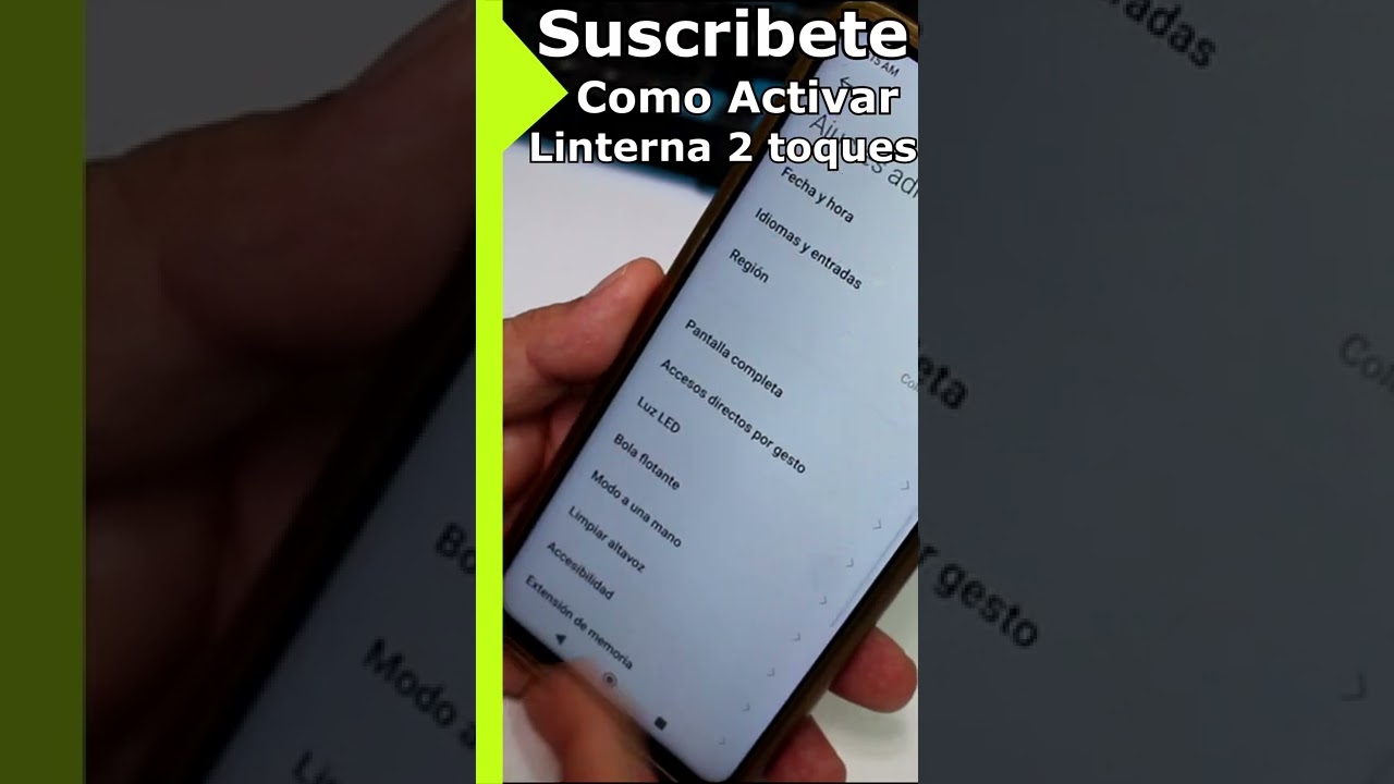 Truco como encender la linterna del celular #shorts comoconfigurar