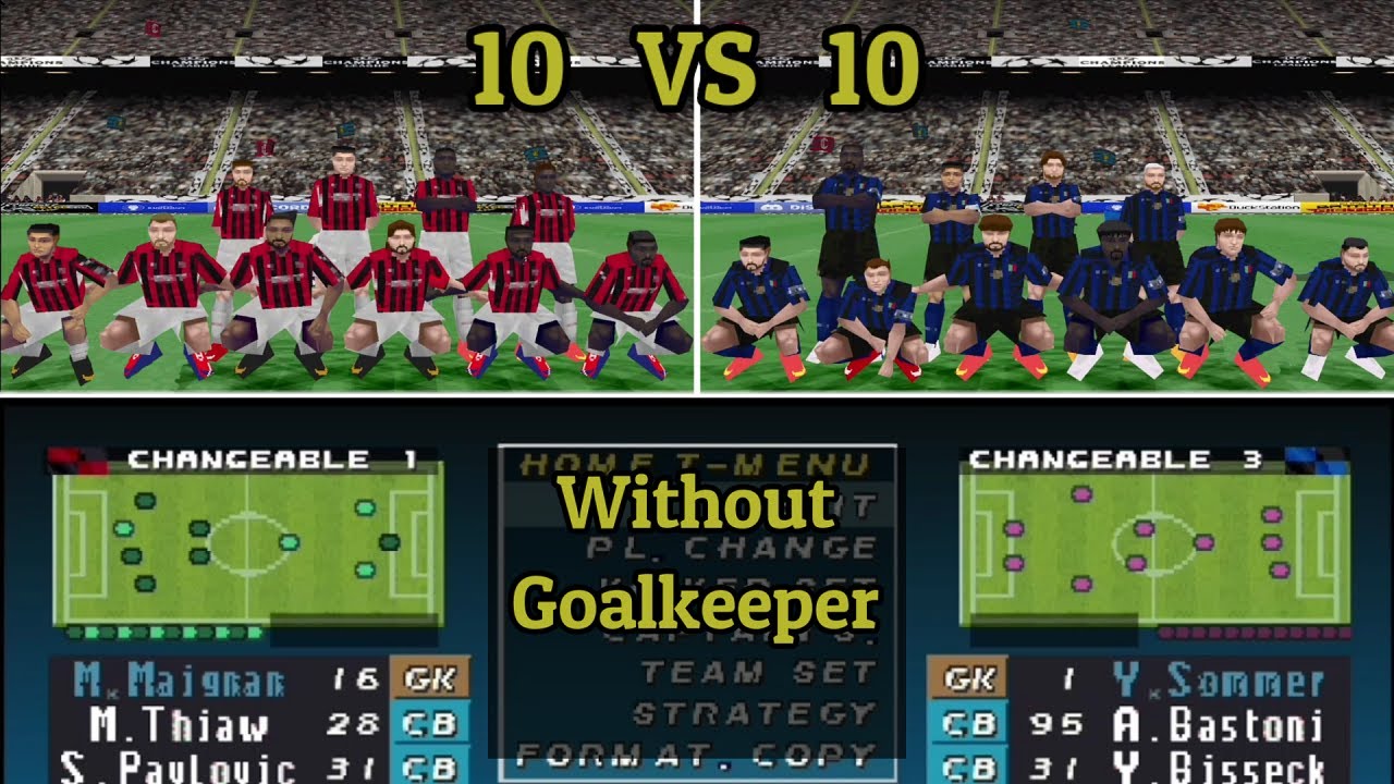 Play Without Goalkeeper - Winning Eleven PS1