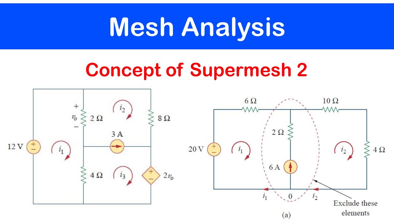 ☑️16 - Анализ сетки с источниками тока (Supermesh) 2