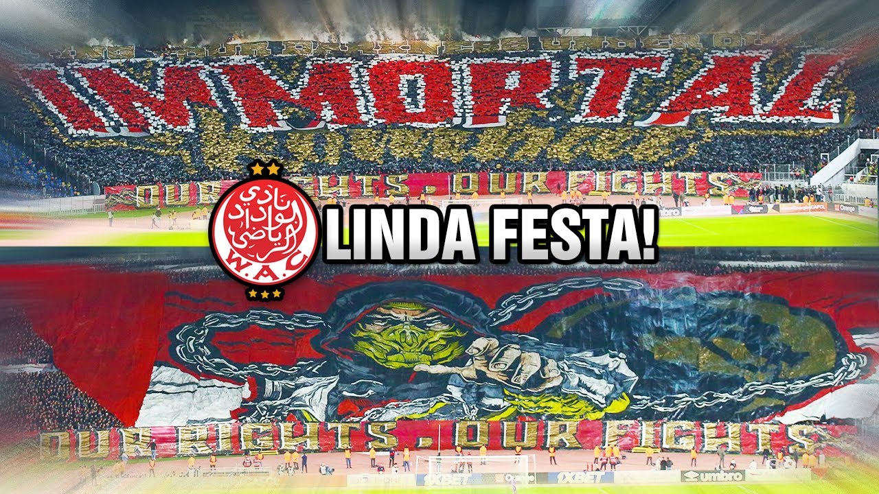 TORCIDA DO WYDAD DEU SHOW NA CHAMPIONS AFRICANA! 🔴 WAC VS. PETRO LUANDA - TIFO IMMORTAL WINNERS