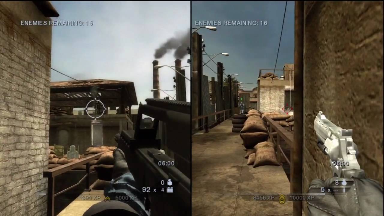 Rainbow Six Vegas 2: Splitscreen Terrorist Hunt, Killhouse map, casual difficulty