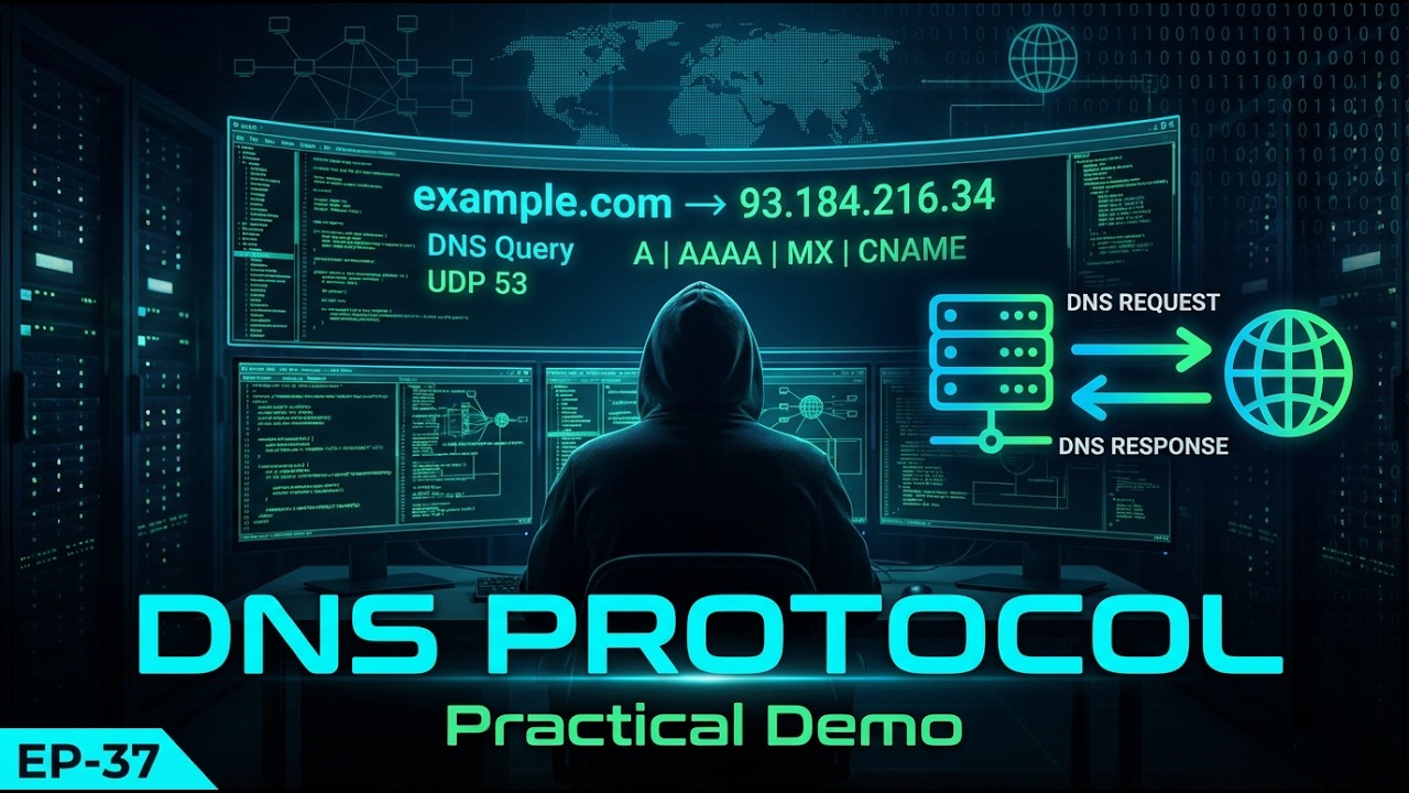 Практический проект по протоколу DNS | Демонстрация работы DNS в режиме реального времени на хинди
