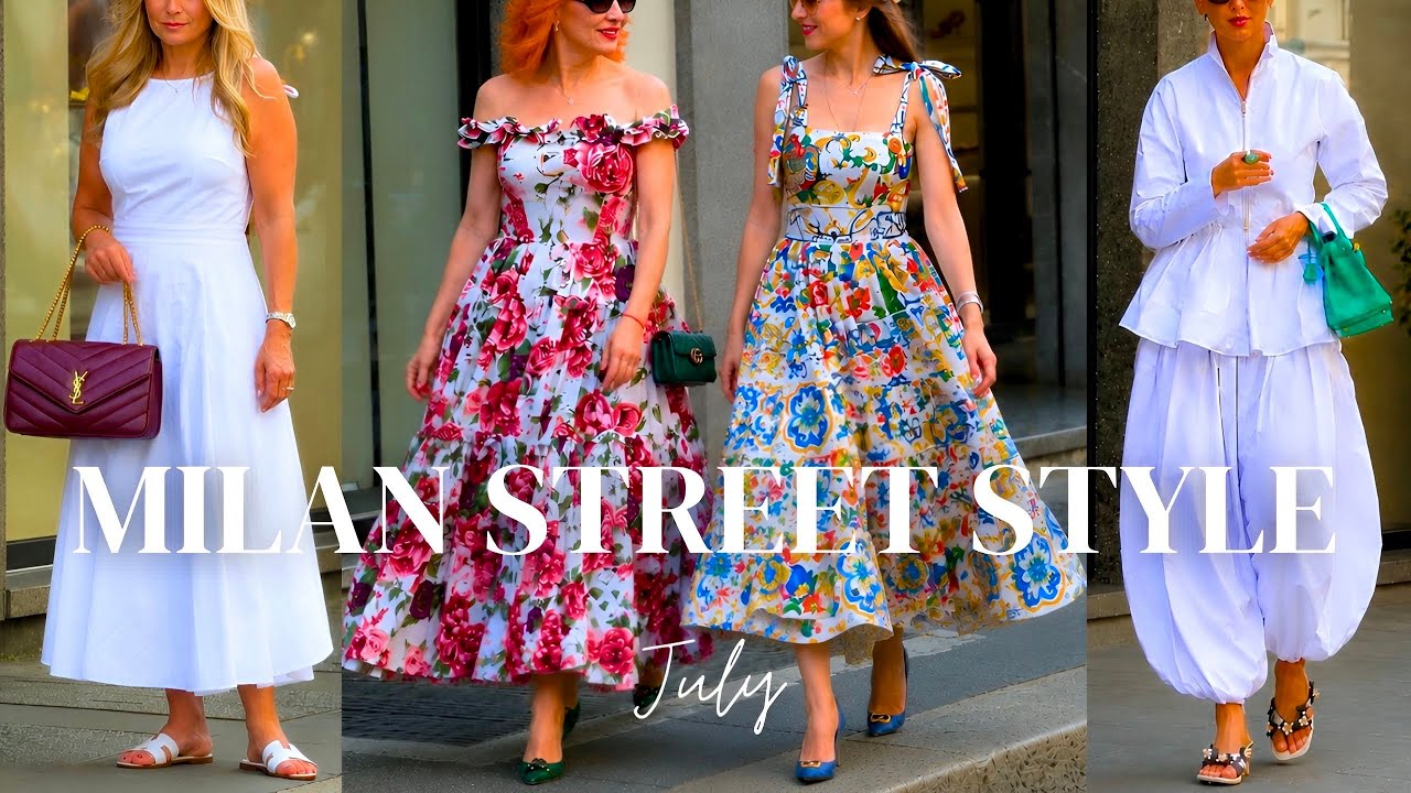 Hot Summer Street Style in Milan 2026. Luxury Shopping, Real Italian Fashion and Timeless Elegance