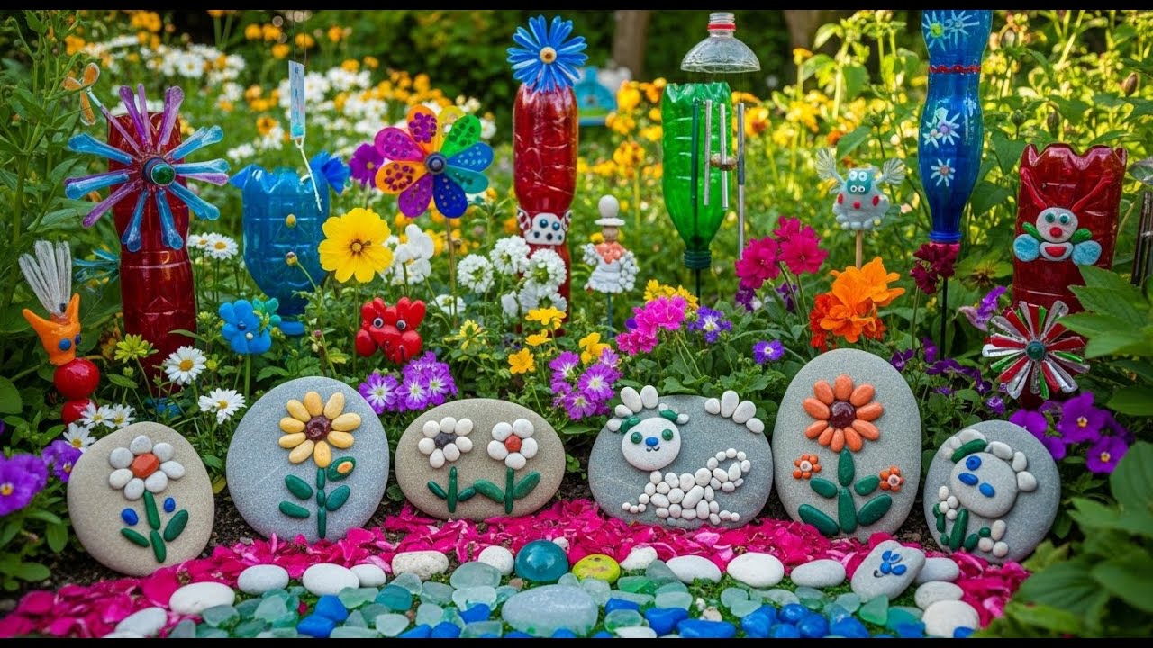 From Plastic Bottles to Pebble Art: Tiny Treasures, Big Garden Impact!