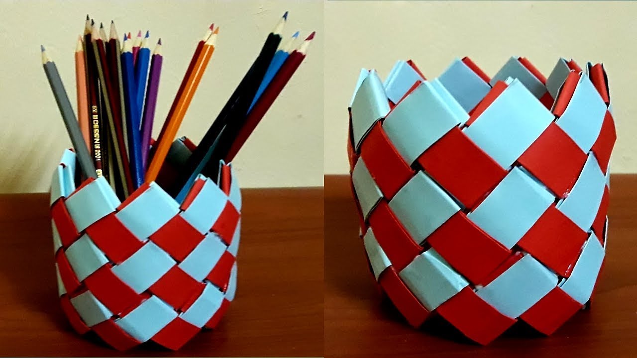 DIY How To Make a Pen Holder | Origami Pen Stand | Paper Pencil Holder | Dubai Suttralam
