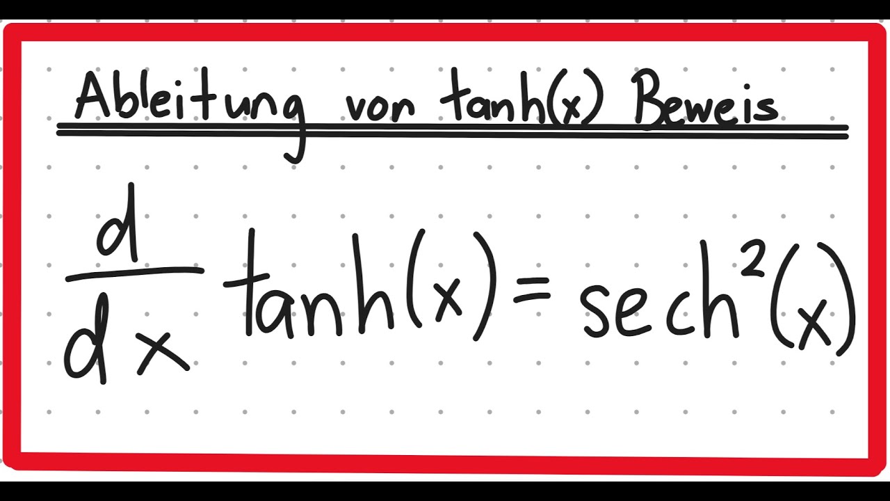 Ableitung von tanh(x) Beweis - DaishinfinityDE