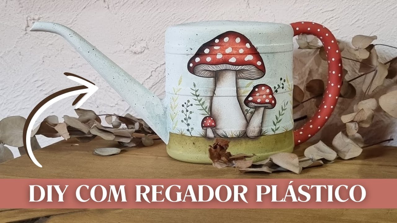 Transformei um REGADOR DE PLANTAS com Pintura Country! - #diygarden
