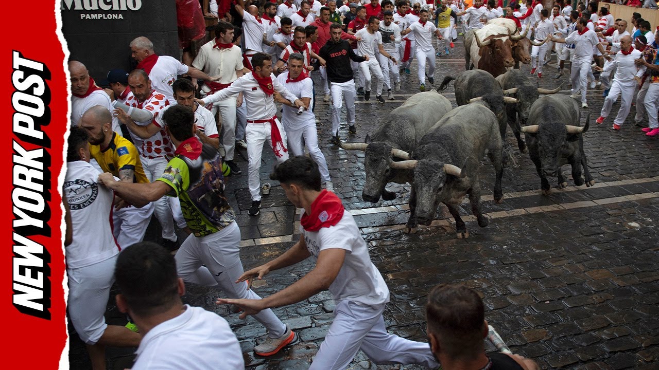 Chaos in the streets: Final bull run ends San Fermin festival