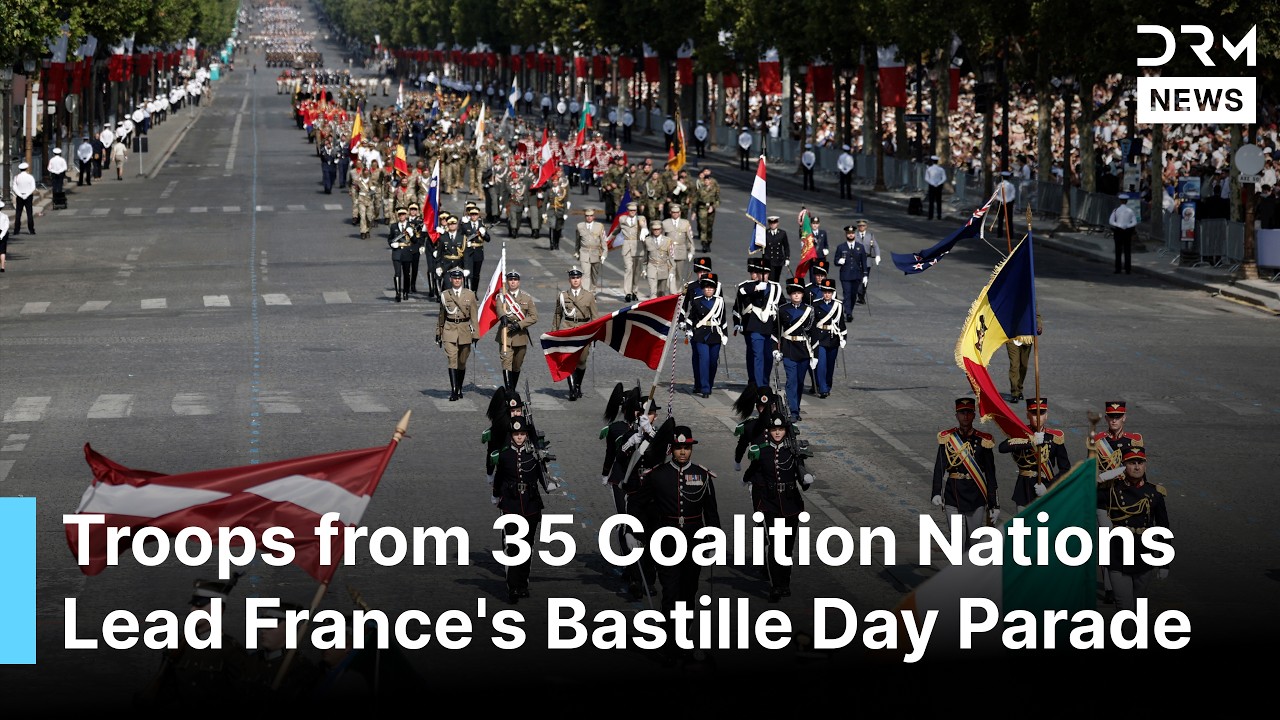 RAW MOMENTS: Troops from 35 Coalition Nations Lead France's Bastille Day Military Parade in Paris