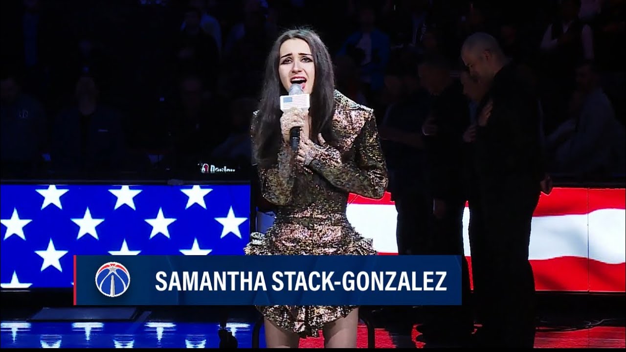 National Anthem Performance by Samantha Stack-Gonzalez at the Washington Wizards vs Pacers game🔥