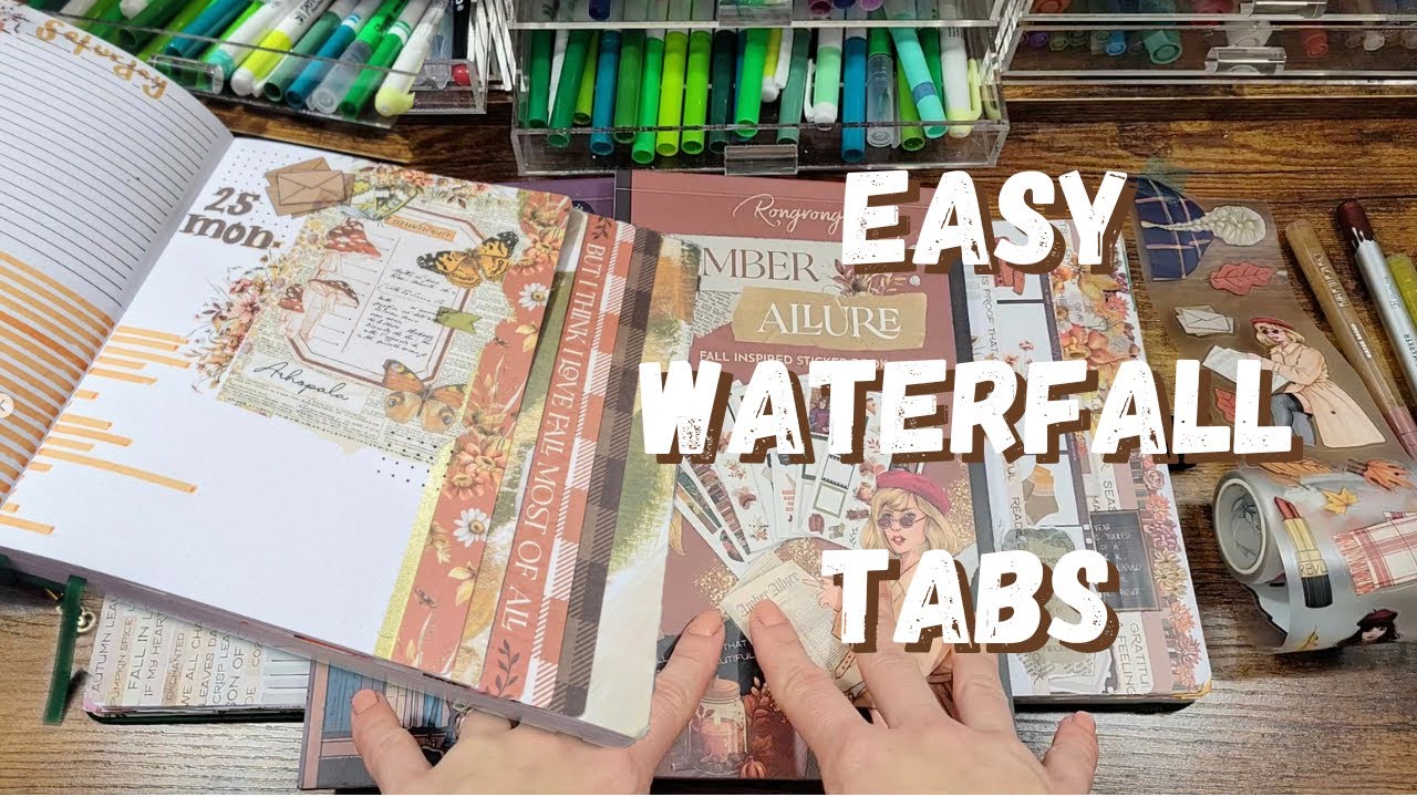 How To Make Waterfall Tabs In Your Journal