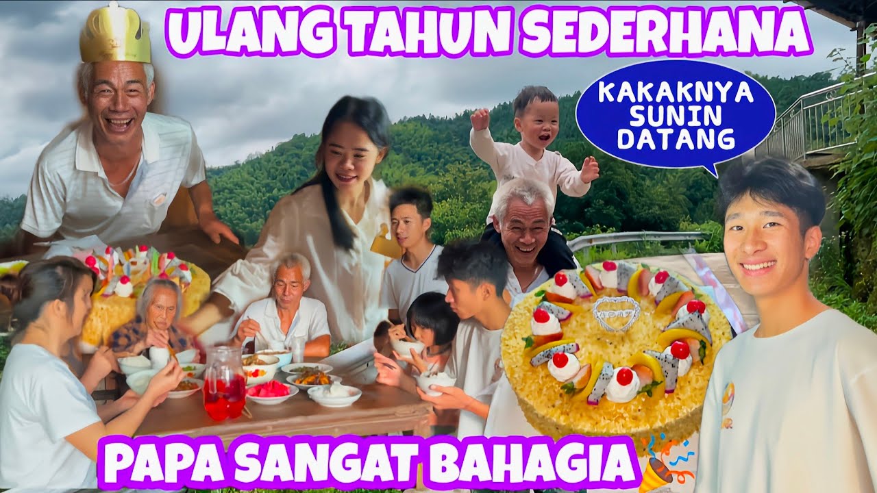 ULANG TAHUN SEDERHANA UNTUK PAPA,PAPA SANGAT BAHAGIA