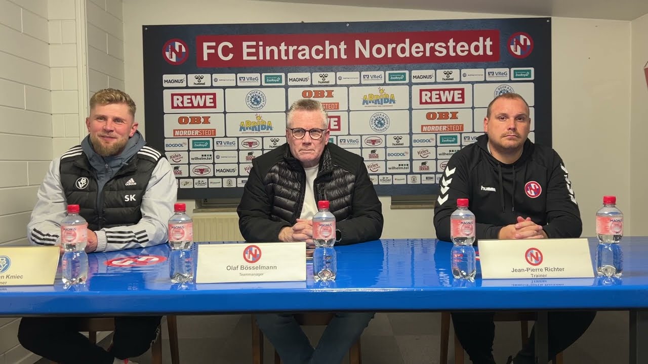 Pressekonferenz nach dem Spiel Eintracht Norderstedt - Bremer SV | 10.04.2024