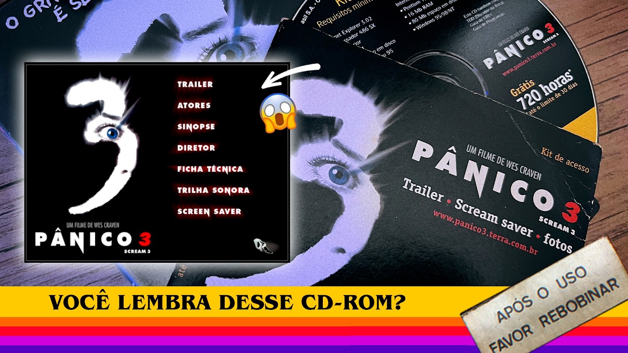 P&Acirc;NICO 3 (2000): explorando o CD-ROM com discador de internet 💿