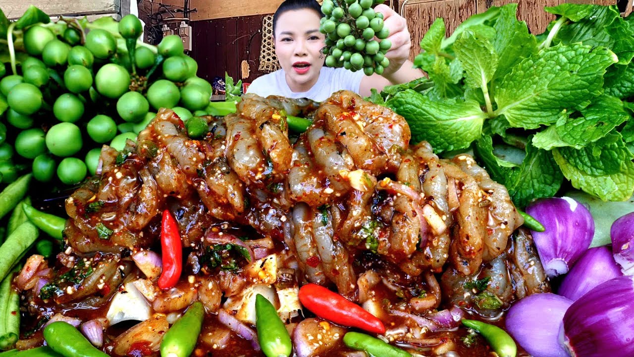 ก้อยกุ้งใหญ่หอมข้าวคั่วหัวหอมเเกล้มผักหนวกมะเขือพวงกรอบๆเเซ่บถึงใจ|ส้มซ่าพาเเซ่บ 6 มีนาคม ค.ศ. 2026