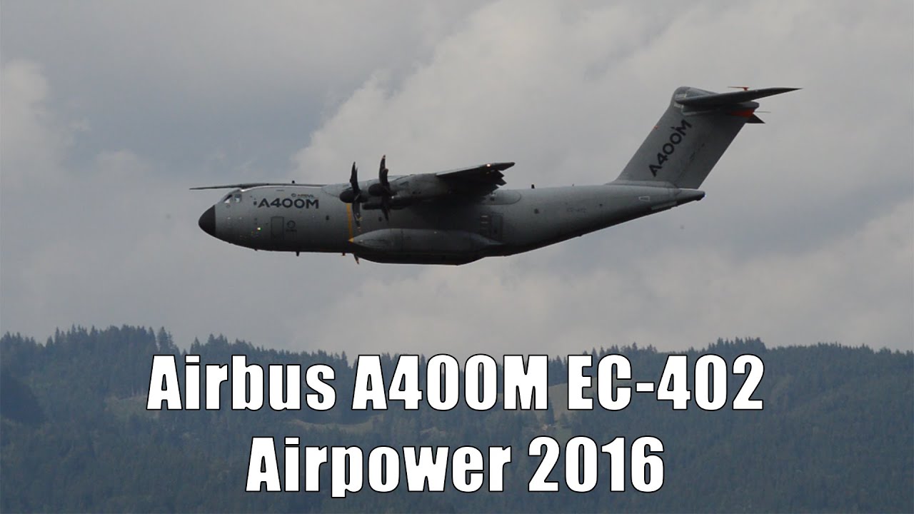 Airpower 2016 | Airbus Military A400M low pass & touch and go