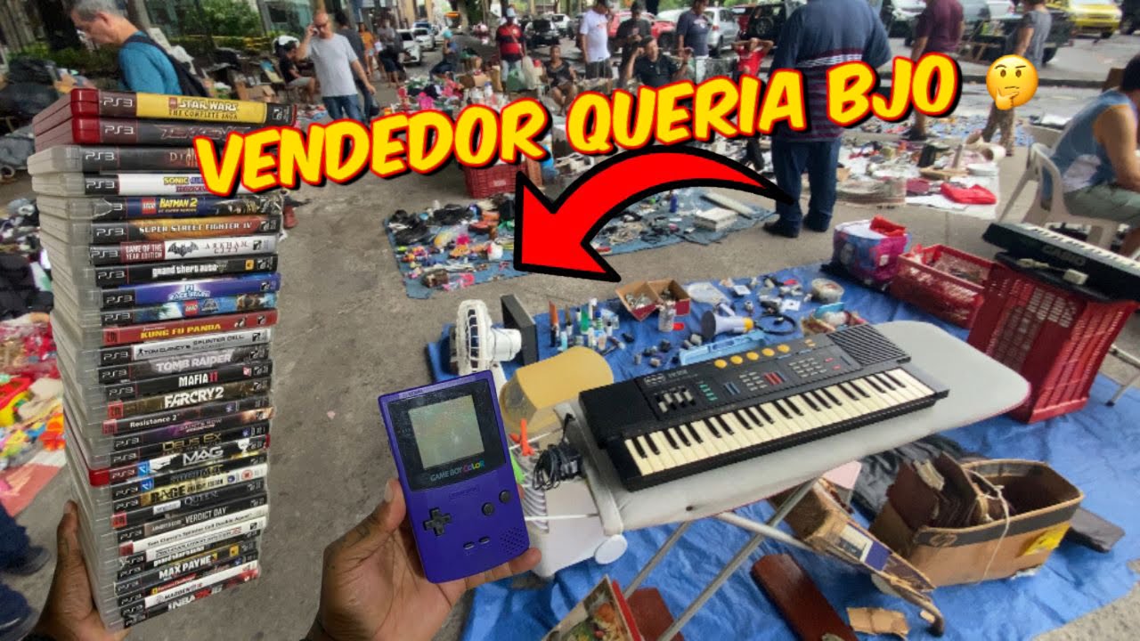 CAÇADA GAMER NA FEIRA DO ROLO DE SÃO CRISTÓVÃO RJ  ACHEI UM LOTE RECHEADO PS3 GAME BOY