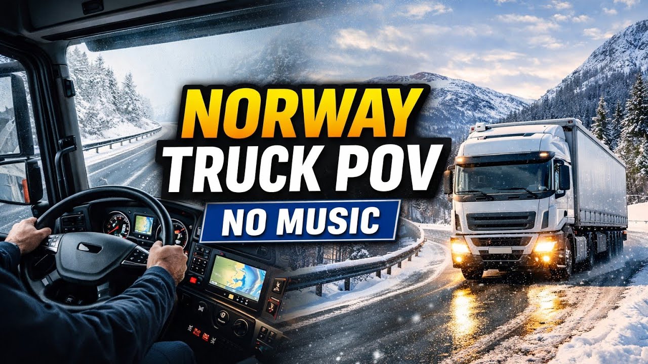 Winter Truck Drive in Skåla | Real Cabin Sounds
