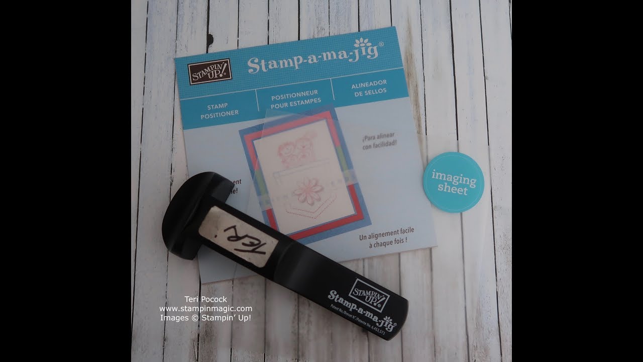 Использование инструмента для позиционирования штампов Stamp-a-Ma-Jig от Stampin' Up!
