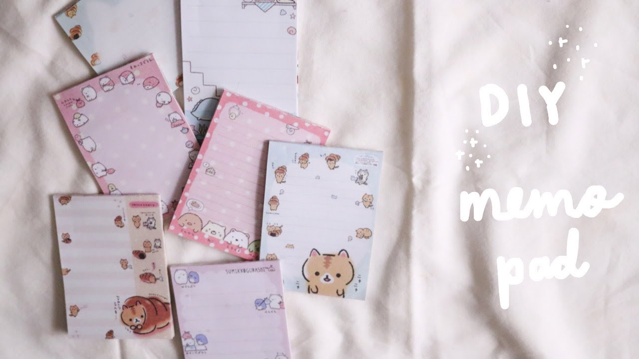 diy  🍰 haz tus propia papelería: libretas memo y sticky notes kawaii