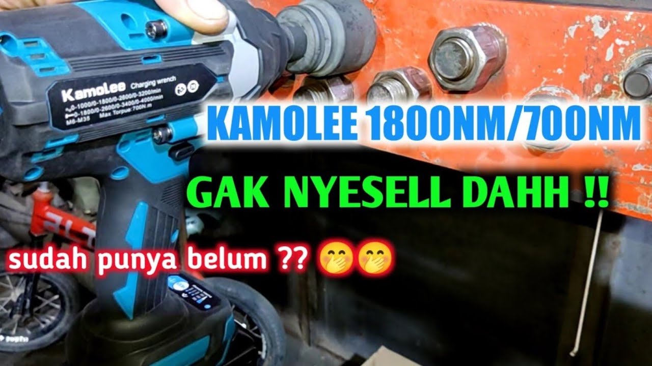 Uji Kekuatan Alat Super Impact Wrench Kamolee 1800NM/700NM