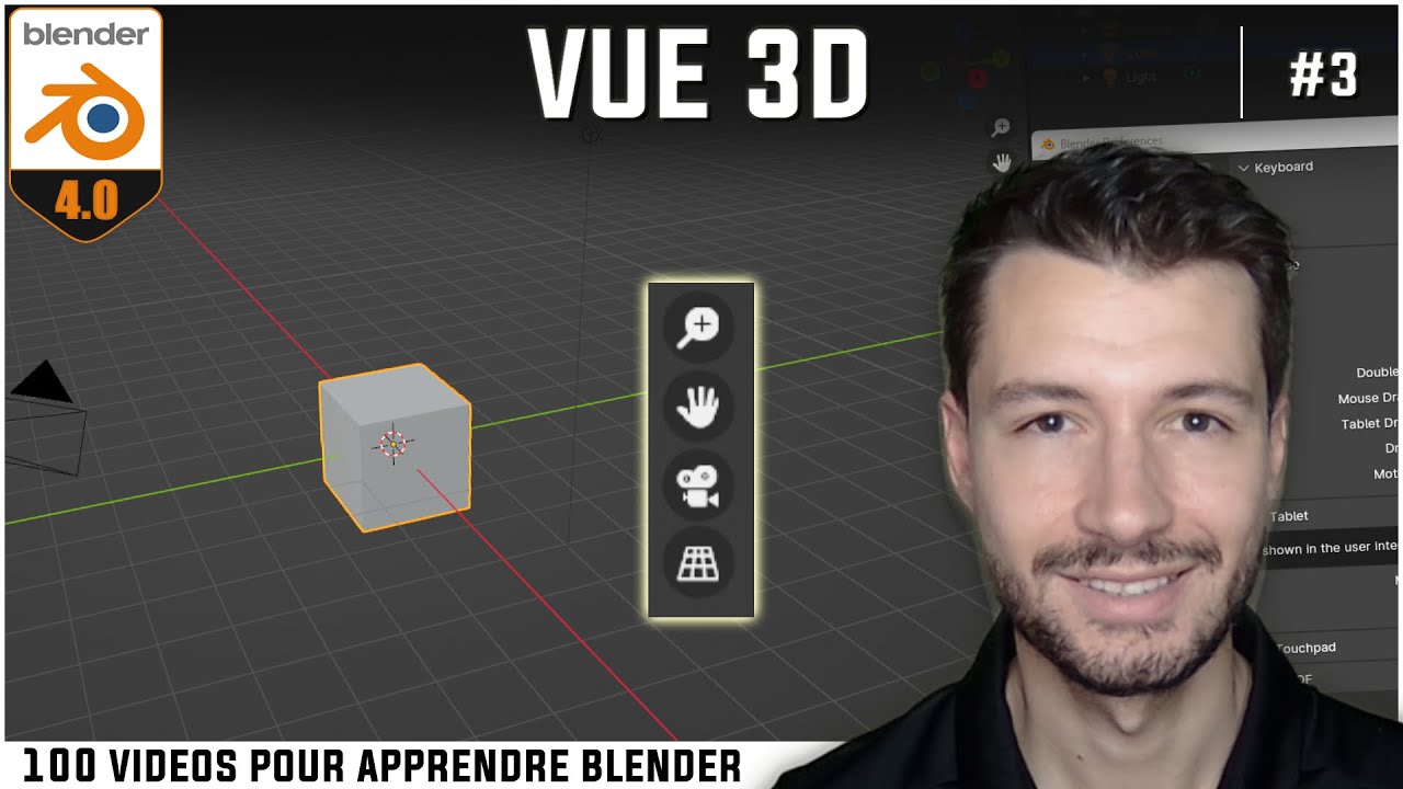 #3 | LES BASES POUR NAVIGUER DANS LA VUE 3D - Apprendre Blender en 100 vidéos [TUTO FR]