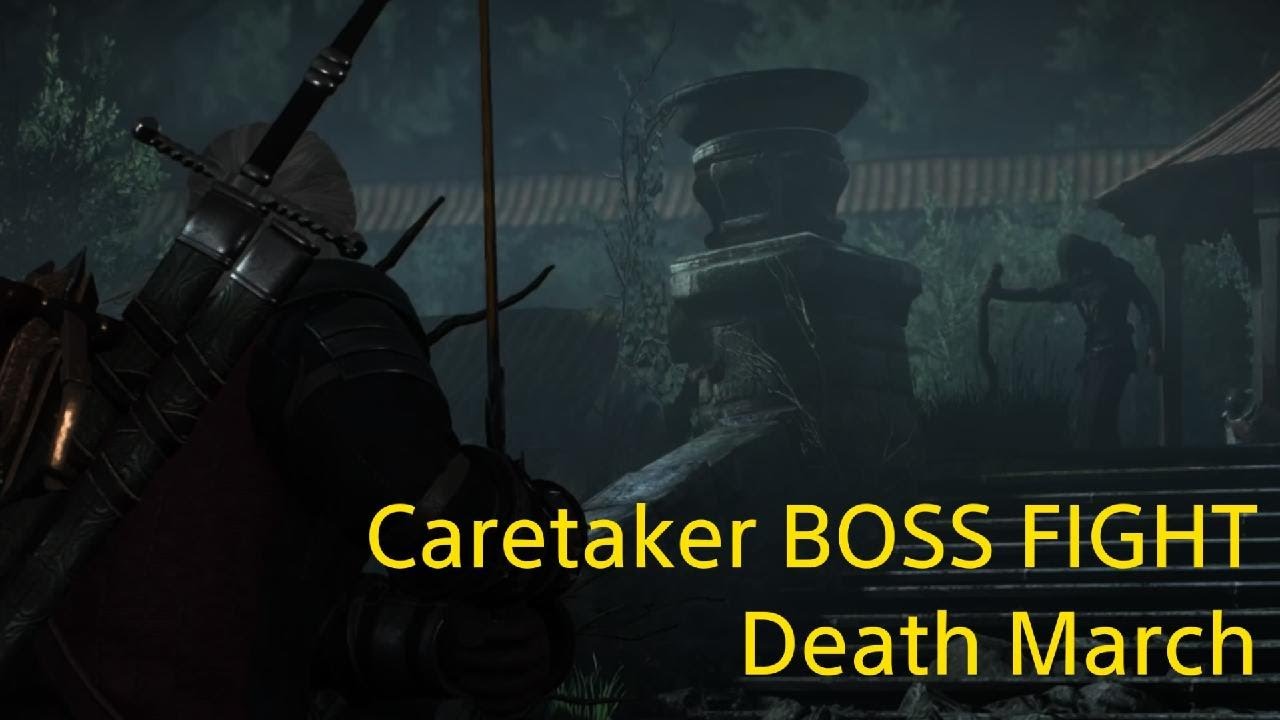 LONG Caretaker Boss Fight Death March | The Witcher 3: Hearts of Stone
