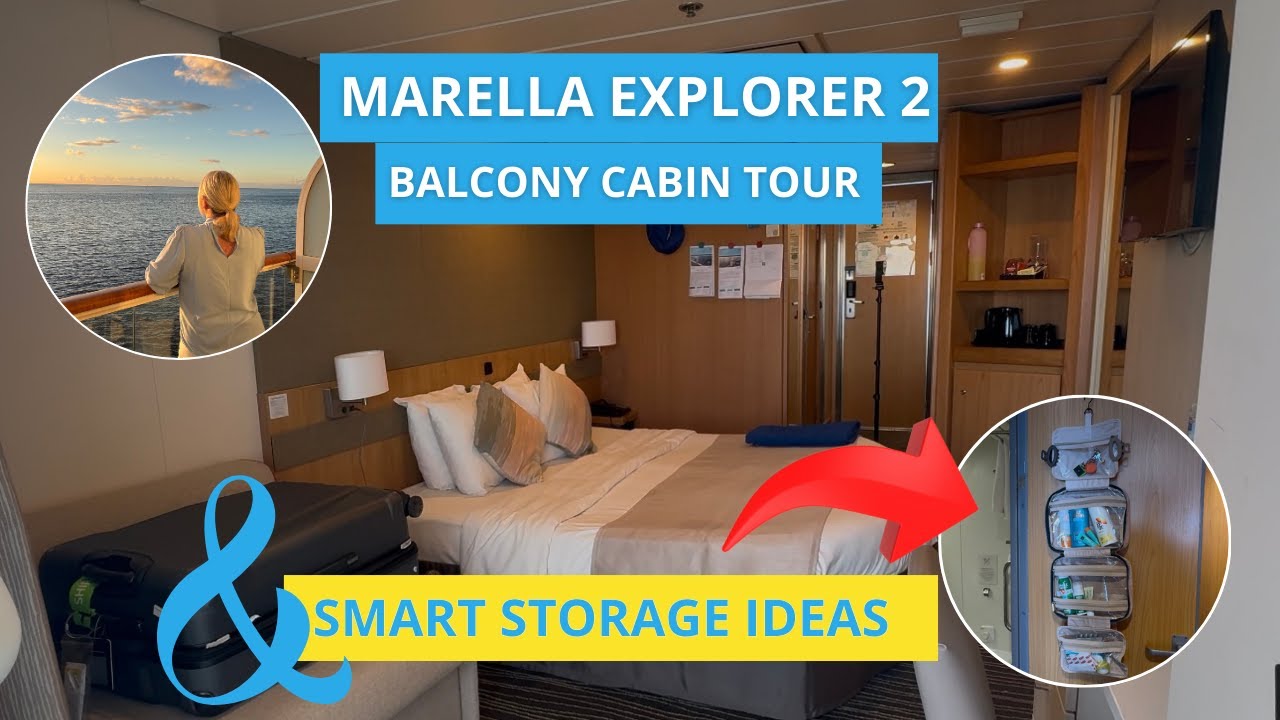MARELLA EXPLORER 2 DECK 8 Балконная каюта TOUR с УМНЫМИ идеями хранения!