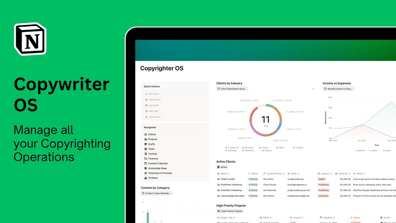 Notion Copywriter Operating System &ndash; The Ultimate All-In-One Tool for Copywriters
