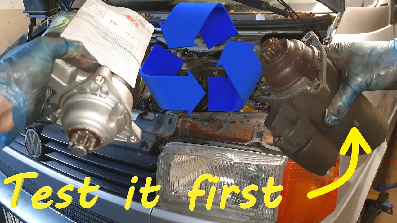 Starter Motor / How to Test it / Replacement on 1993 Volkswagen T4