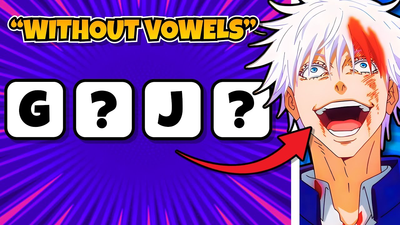 GUESS THE ANIME CHARACTER WITHOUT VOWELS 🔤🔥 | Impossible Challenge!
