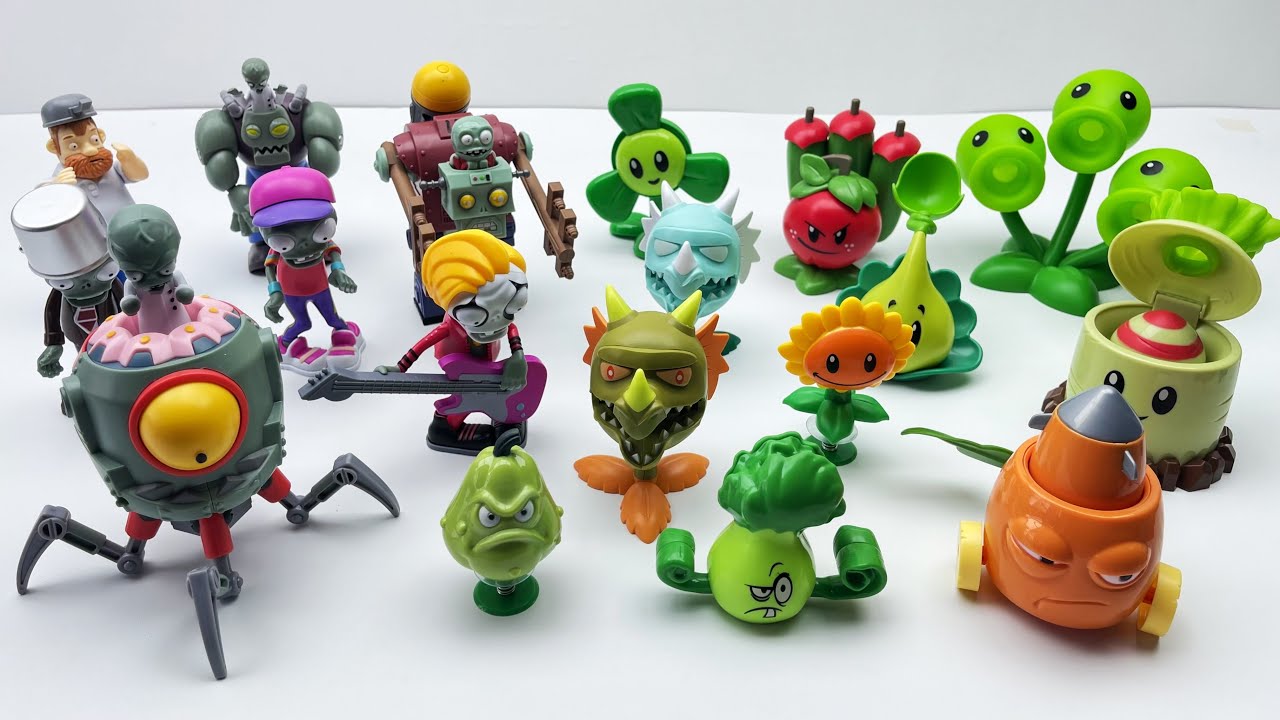 LARGE, MEDIUM, AND SMALL,NINE ZOMBIES KING BATTLE. THE DEATH TRIO.｜ ASMR Review Toy｜植物大战僵尸玩具套装