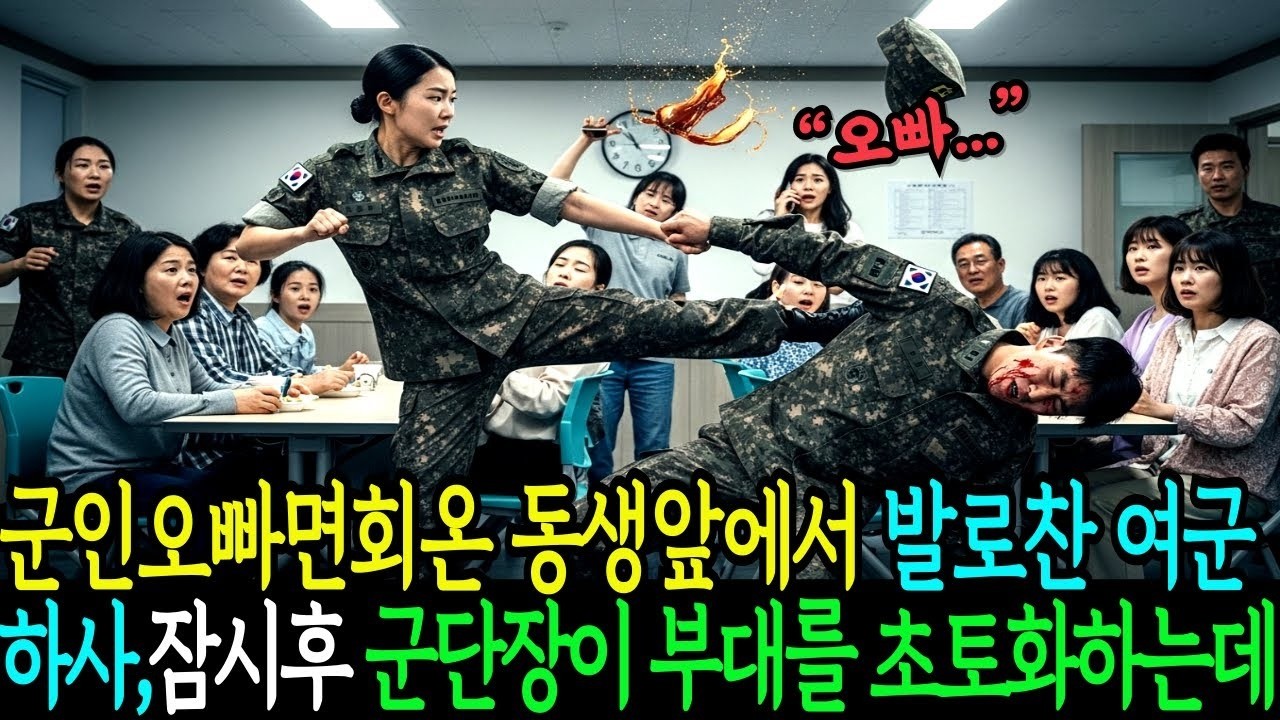 동생앞에서 오빠를 발로찬 여군하사, 5분뒤 군단장이 나타나자 부대가 초토화되는데