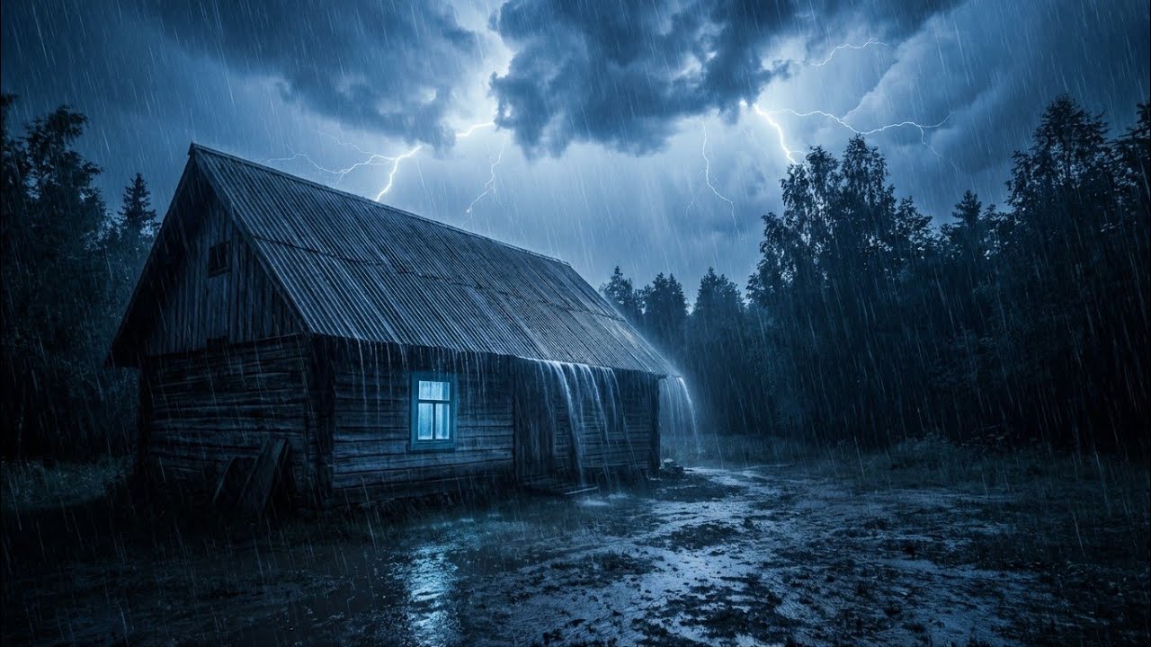 99% Fall Asleep in Under 1 Minute with Heavy Rain on a Tin Roof | Insomnia & Anxiety Relief