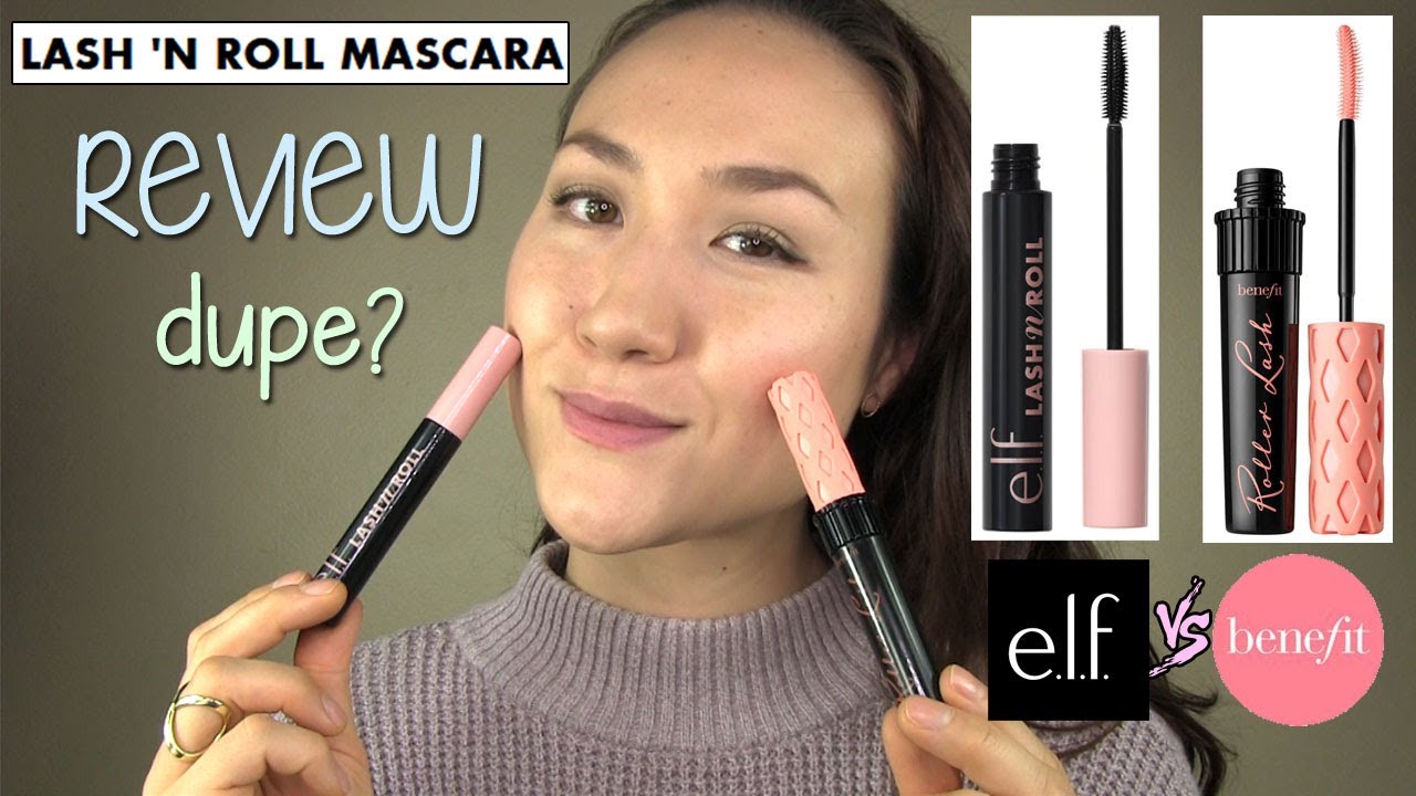 elf LASH n ROLL Mascara - Benefit Roller Lash DUPE? // WEAR TEST & REVIEW
