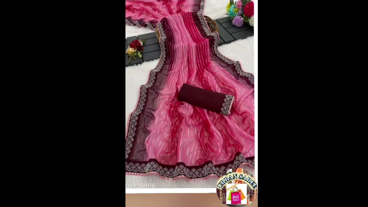 पतली बॉर्डर वाली प्लेन साड़ी की एकदम नई नई डिजाइन/plain saree with thin border/patli border saree
