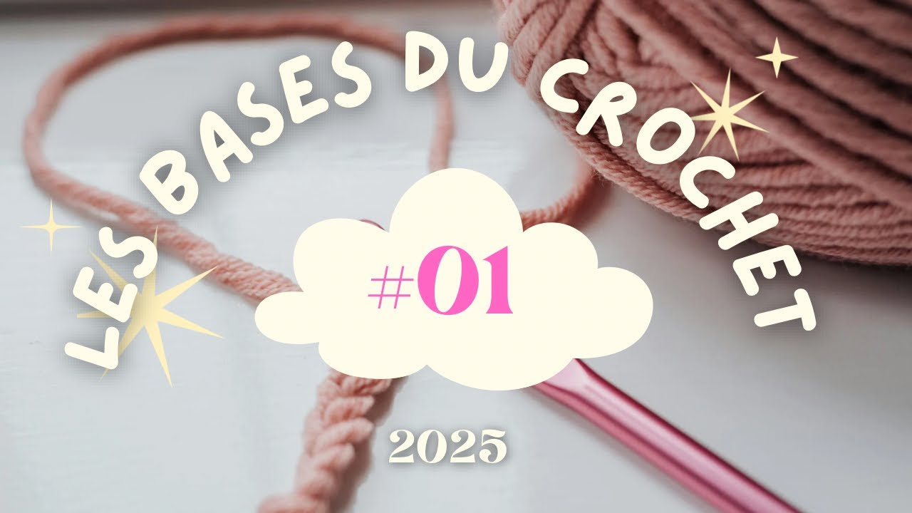 Apprendre le crochet pas à pas en 2025 | Les bases pour débutants (chaînette, maille serrée, bride)🎀