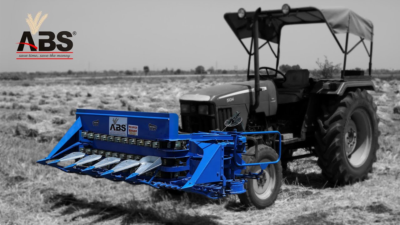 ABS Reaper Binder Machine  I  Aditya Tractors  I   गेहूँ काटने और बांधने की आधुनिक रीपर बाइंडर मशीन