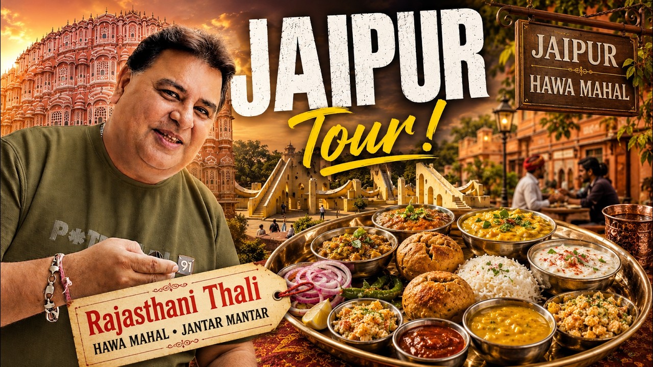 Jaipur Tour 🔥 Exploring Hawa Mahal, Rajasthani Thali & Jantar Mantar | Jaipur Vlog