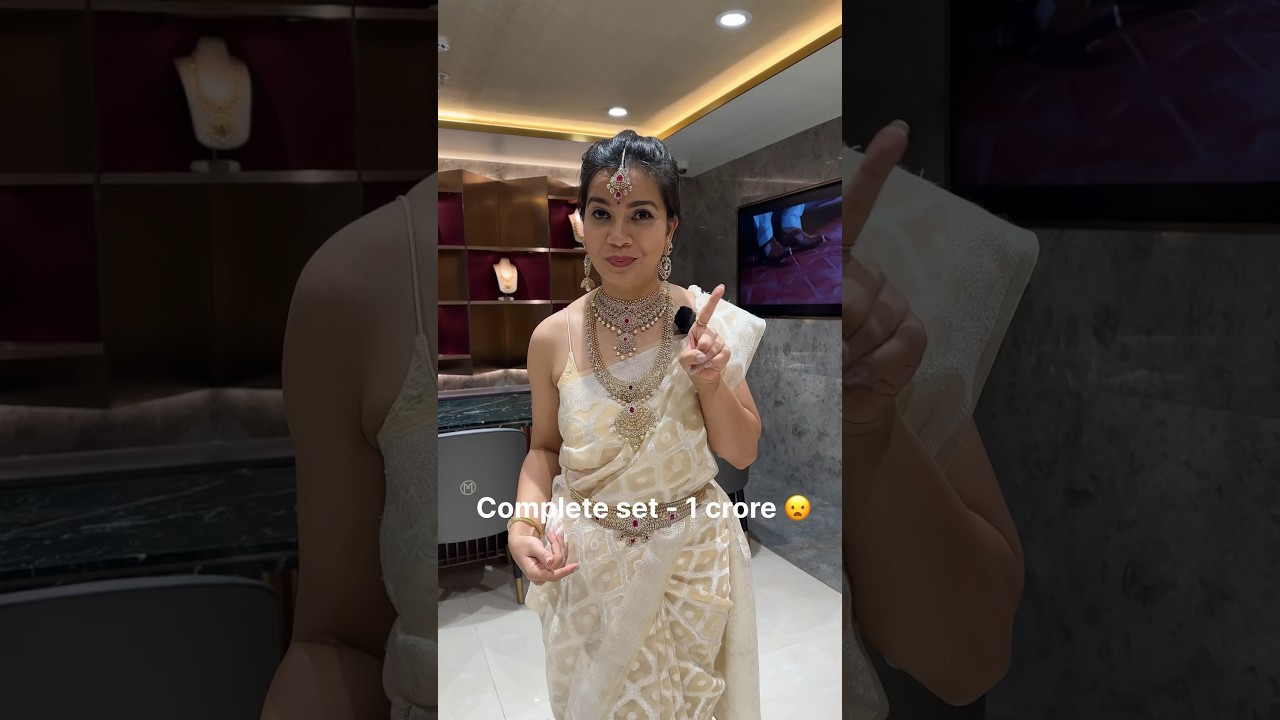 Свадебный комплект Malabar с головы до ног за 1 крор &mdash; это просто 🔥 #youtubeshorts #bridaljewellery