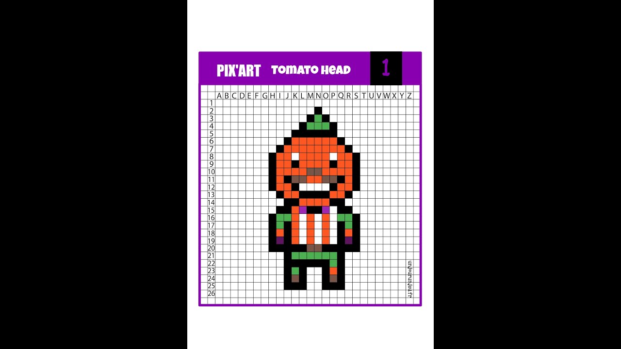 [MINECRAFT] PIXEL ART FORTNITE MR TOMATO