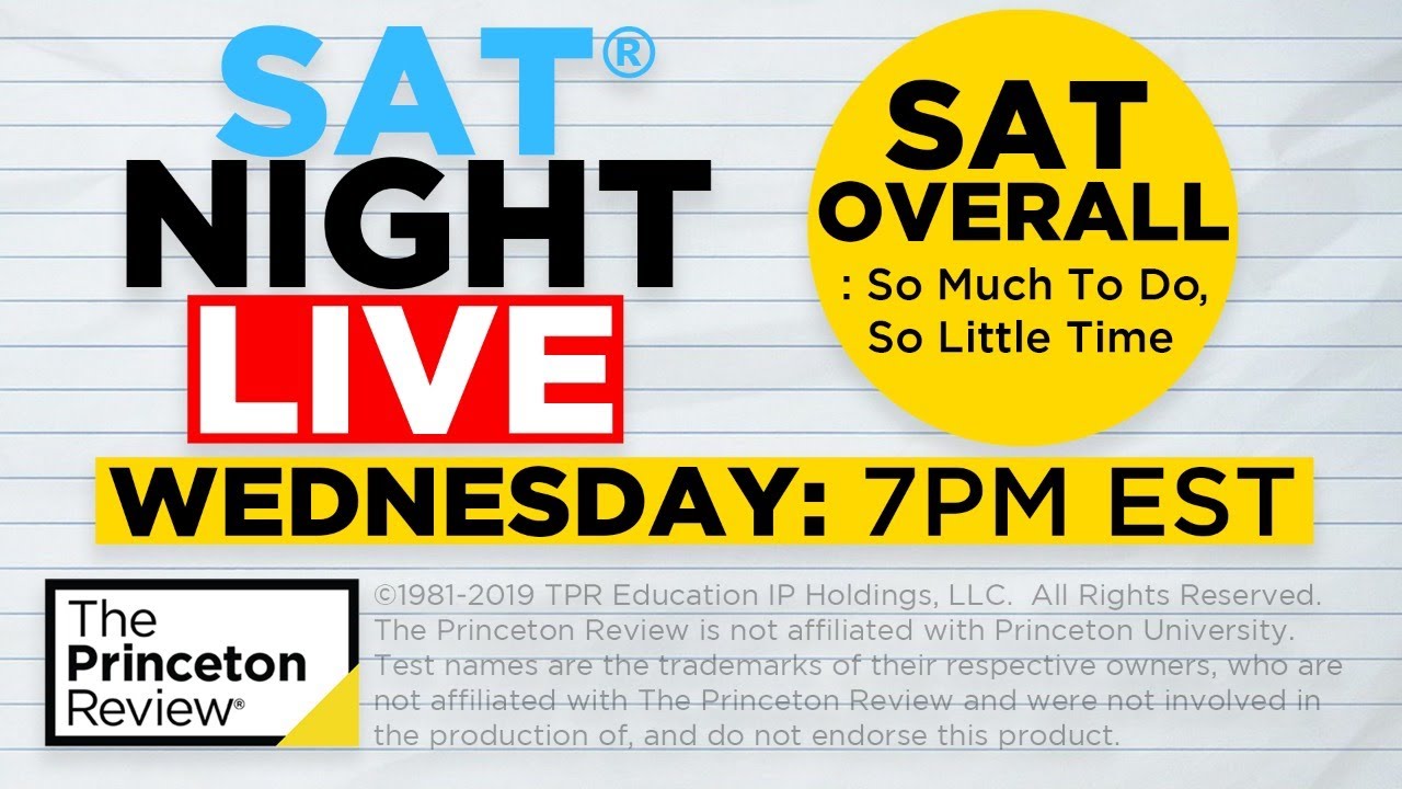 SAT Night Live - SAT Prep: Time Management Tips | The Princeton Review
