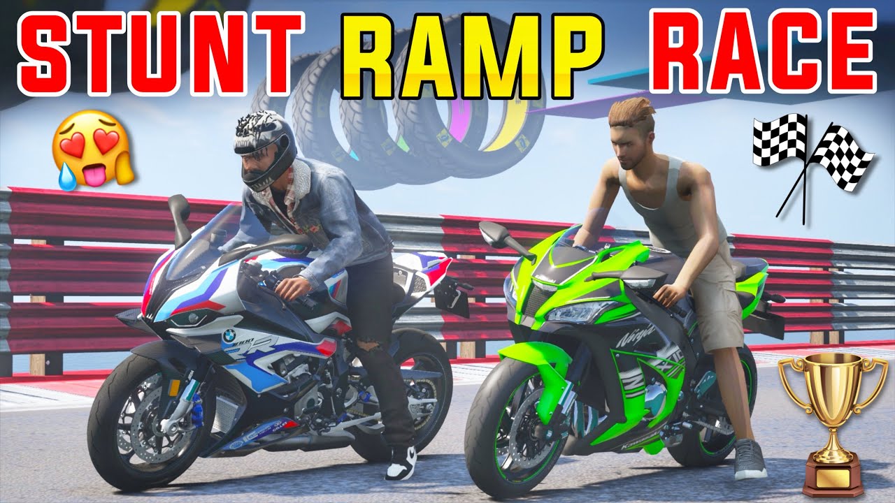 Franklin Vs Adam Stunt Ramp Challenge In Gta 5 | Gta 5 In Telugu #217