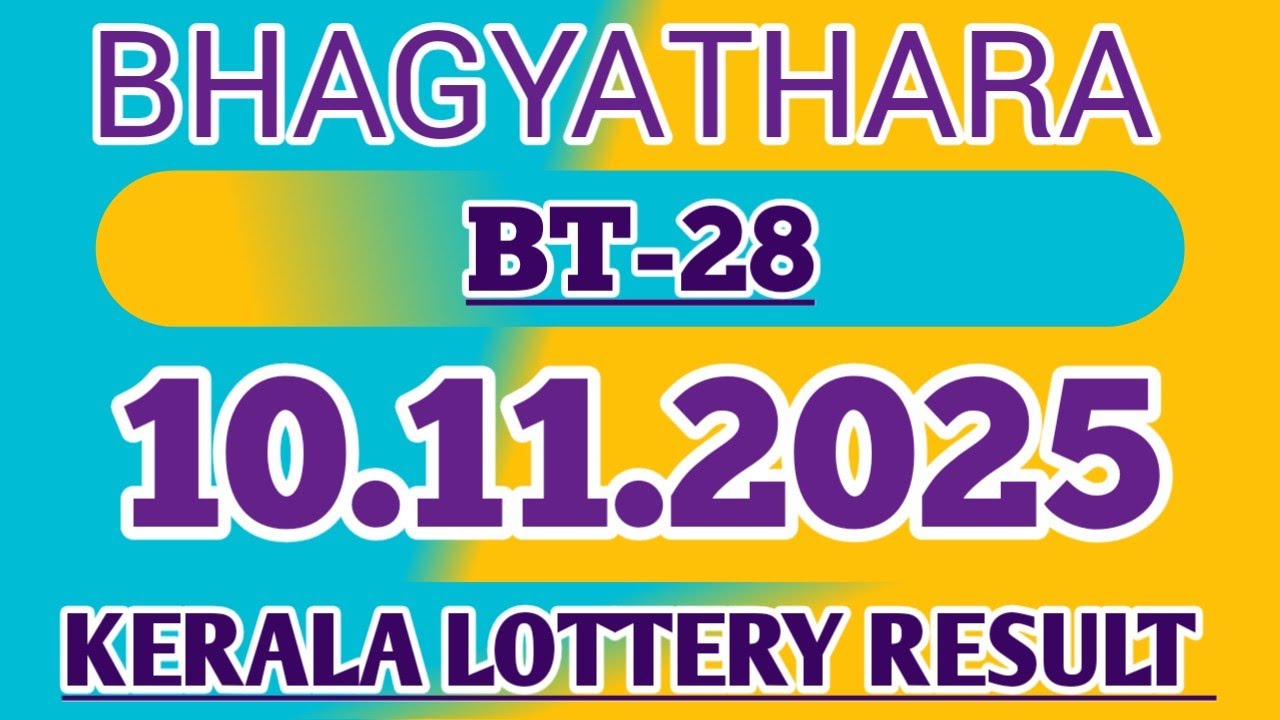 BHAGYATHARA BT-28 KERALA LOTTERY RESULT 10.11.2025