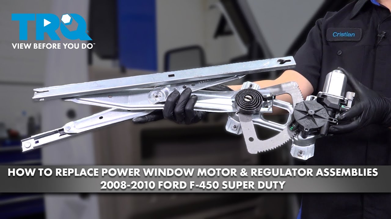 Как заменить мотор стеклоподъемника и регулятор в сборе на Ford F-450 Super Duty 2008-2010 годов