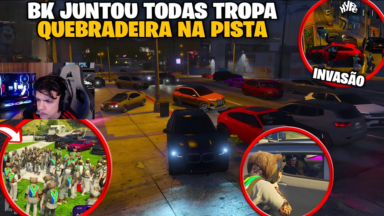 BK JUNTO TODAS TROPA | INVASÃO NAS FAV3LA RIVAL | + QUEBRADEIRA COM A POLÍCIA E B4ND1DOS!