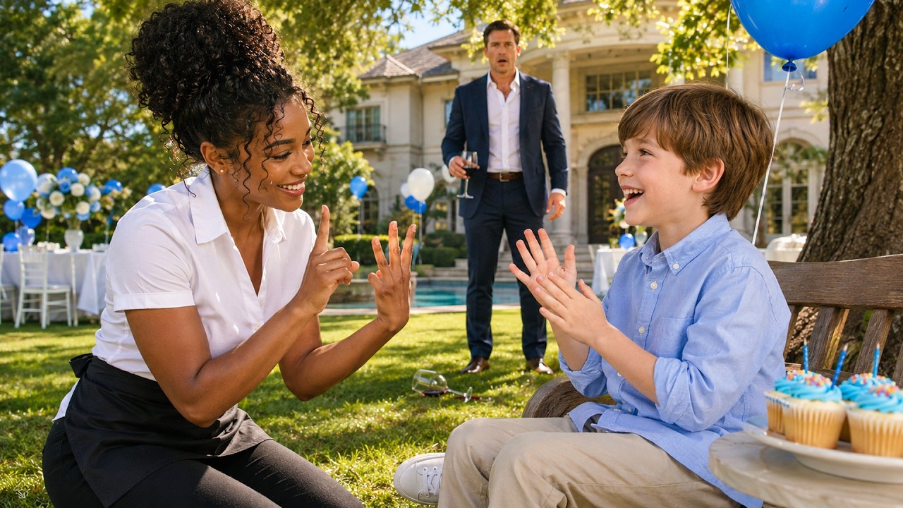 Black Waitress Signs Happy Birthday to a Deaf Boy &mdash; His Billionaire Father Froze at His First Smile