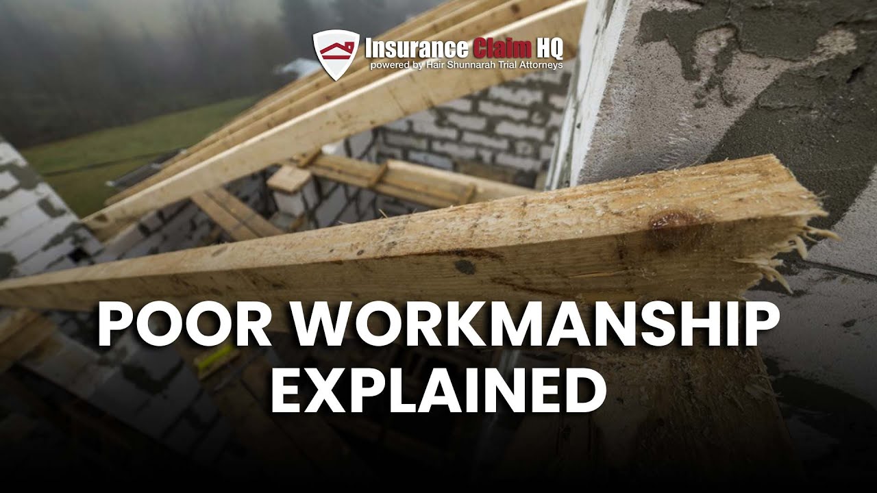 Poor Workmanship  Explained | Insurance Claim HQ | (844) CLAIM-84