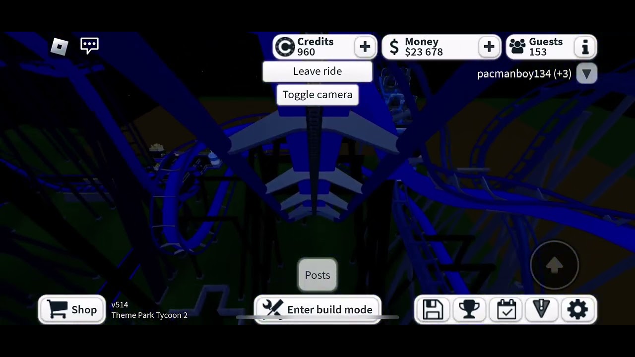 an inverted coaster with 10 inversions in theme park tycoon 2